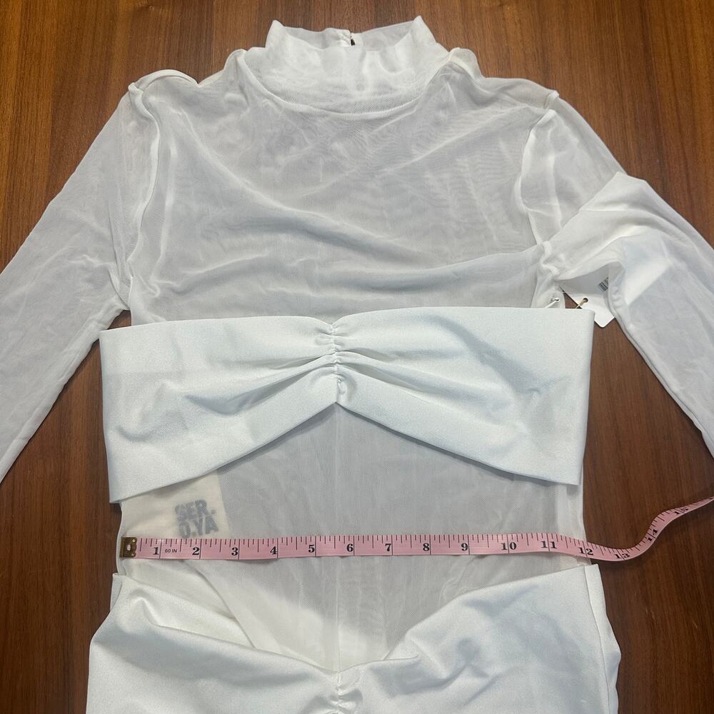 Seroya White Levina Dress, Revolve, Bride,‎ Engagement, Bachelorette, Size Large - Picture 6 of 13